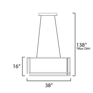 ET2 Penrose LED Linear LED Pendant Black