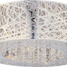 ET2 Inca 9-Light Flush Mount with LED Bulb Polished Chrome