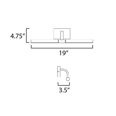 ET2 Mona 18" LED Picture Light Gold