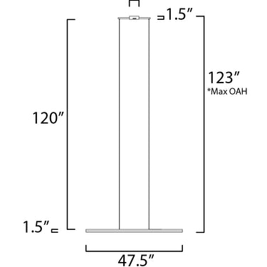 ET2 Hover LED 48" Pendant Black