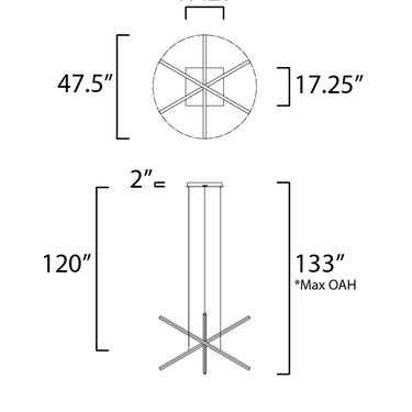 ET2 Hover 3-Light LED Pendant Black