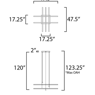 ET2 Hover 5-Light LED Pendant Black