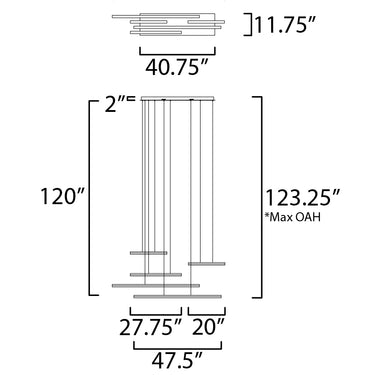 ET2 Hover 5-Light LED Pendant Black