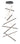 ET2 Hover multi-light baton pendant, 27.75 in (E21378) Black, front view