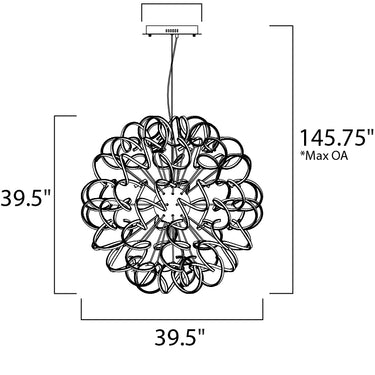 ET2 Chaos 40" LED Pendant Polished Chrome