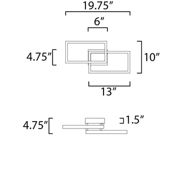 ET2 Traverse LED Outdoor Wall Sconce Black