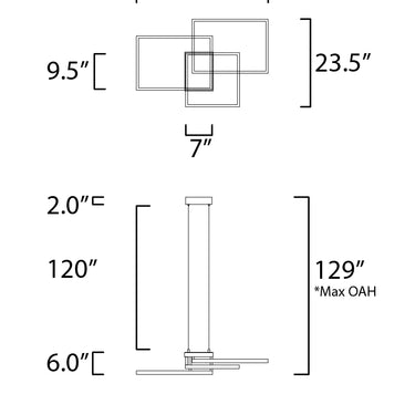 ET2 Traverse LED Pendant Black
