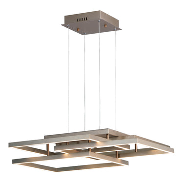 ET2 Traverse LED layered square pendant, Champagne, front view