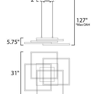 ET2 Traverse LED Pendant Champagne
