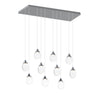 ET2 Dewdrop 10-Light LED Linear Pendant Polished Chrome