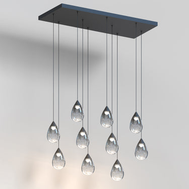 ET2 Dewdrop 10-Light LED Linear Pendant Black