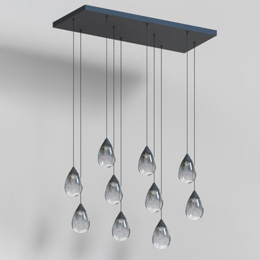 ET2 Dewdrop 10-Light LED Linear Pendant Black