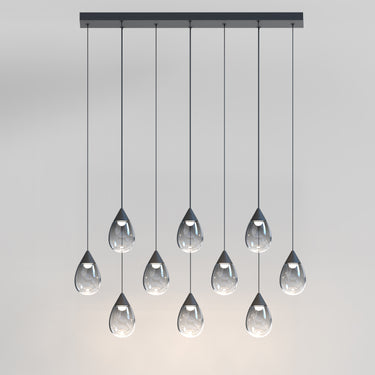 ET2 Dewdrop 10-Light LED Linear Pendant Black