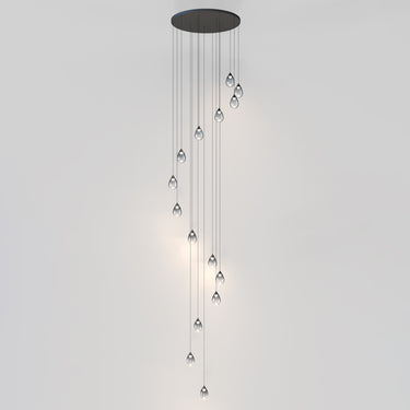 ET2 Dewdrop 15-Light LED Pendant Black