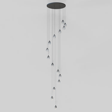 ET2 Dewdrop 15-Light LED Pendant Black