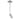 ET2 Pullman Satin Nickel mini retractable arm pendant, front view of the cylinder spotlight tilted on its stem and round canopy, white background
