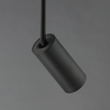 ET2 Pullman Black mini pendant, cylinder spotlight tilted sideways on the retractable arm