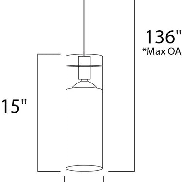 ET2 Frost Pendant Polished Chrome