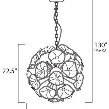 ET2 Fiori 20-Light Pendant Polished Chrome
