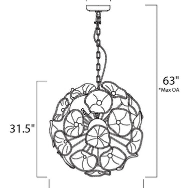 ET2 Fiori 28-Light Pendant Polished Chrome
