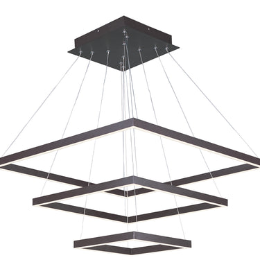 ET2 Quad 3-tier square pendant, Bronze, front view