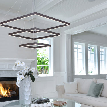 ET2 Quad 3-Tier LED Pendant Bronze