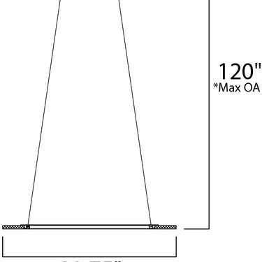 ET2 Saturn II 24" LED Pendant Matte Silver