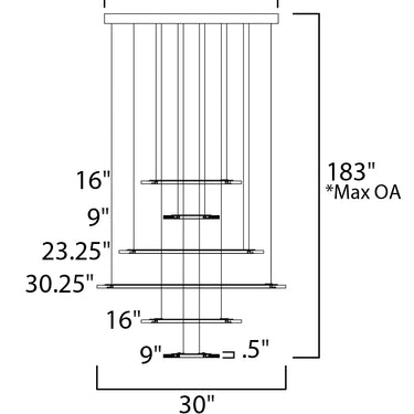 ET2 Saturn II 6-Light LED Pendant Matte Silver