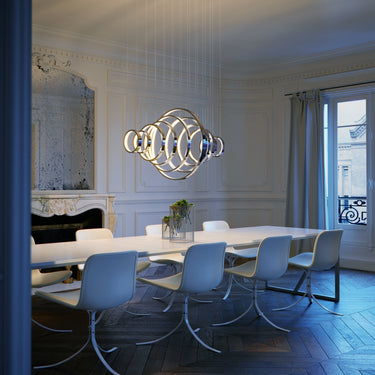 ET2 Hoops 11-Light LED Pendant Polished Chrome