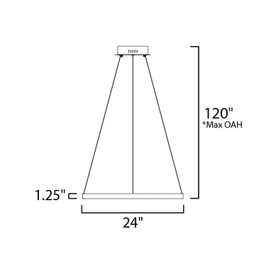 ET2 Groove 24" LED Pendant WiZ Gold