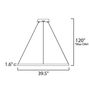 ET2 Groove 40" LED Pendant WiZ Gold
