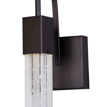 ET2 Fizz III etched bubble glass wall sconce, Bronze, front view