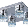 ET2 Fizz IV 4-Light LED Flush Mount Polished Chrome