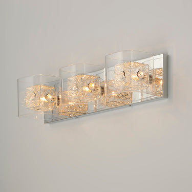 ET2 Gem 3-Light Bath Vanity with SV Shade Polished Chrome