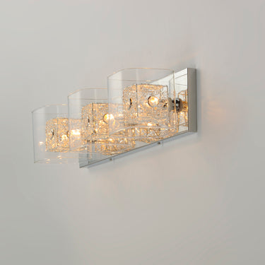ET2 Gem 3-Light Bath Vanity with SV Shade Polished Chrome