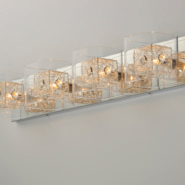 ET2 Gem 4-Light Bath Vanity with SV Shade Polished Chrome