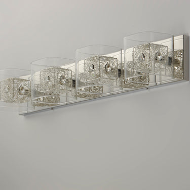 ET2 Gem 4-Light Bath Vanity with SV Shade Polished Chrome