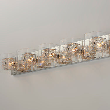 ET2 Gem 5-Light Bath Vanity with PC Shade Polished Chrome