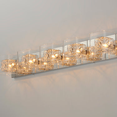 ET2 Gem 5-Light Bath Vanity with PC Shade Polished Chrome