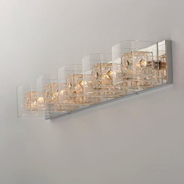 ET2 Gem 5-Light Bath Vanity with SV Shade Polished Chrome