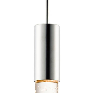 ET2 Big Fizz bubble glass pendant, Polished Chrome, front view