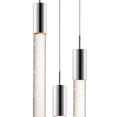 ET2 Big Fizz multi-light bubble pendant, 3-Light Polished Chrome, front view