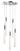 ET2 Big Fizz multi-light bubble pendant, 5-Light Polished Chrome, front view