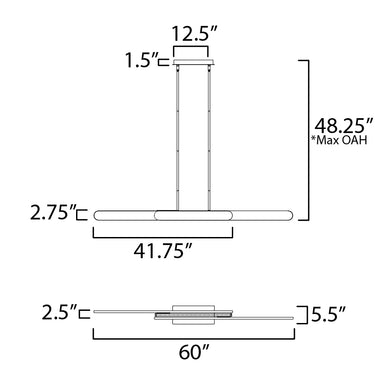 ET2 Belt Adjustable Linear Pendant Black