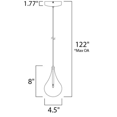 ET2 Larmes Pendant Polished Chrome