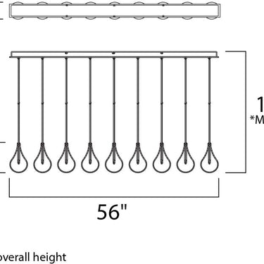 ET2 Larmes 9-Light Pendant Polished Chrome