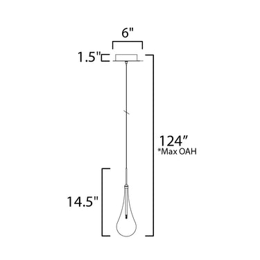 ET2 Larmes LED Pendant Polished Chrome