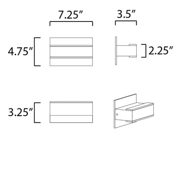 ET2 Omni 7" LED Wall Sconce Black