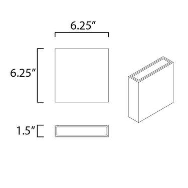 ET2 Brik 6.25" LED Outdoor Wall Sconce White