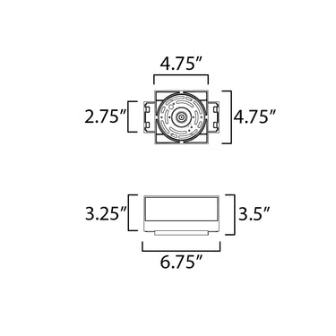 ET2 Blok 6.75" LED Outdoor Wall Sconce White